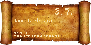 Baur Tanázia névjegykártya